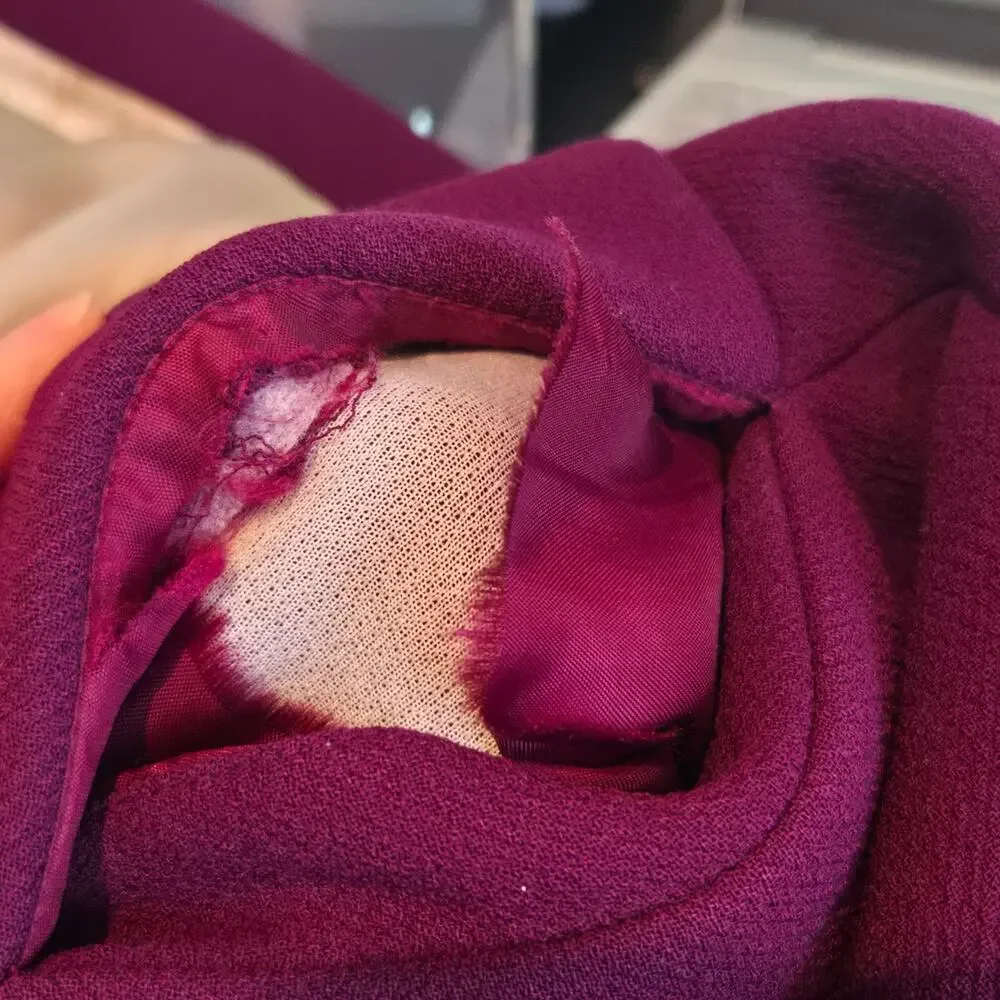 J Crew Carlin Coat Double Cloth Wool Thinsulate Purple Old Money Women 4P